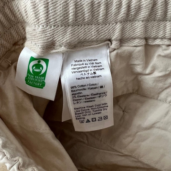 NWT J.Crew 6” Dock Shorts XS Khaki Cotton Drawstring Fair Trad - Picture 7 of 7